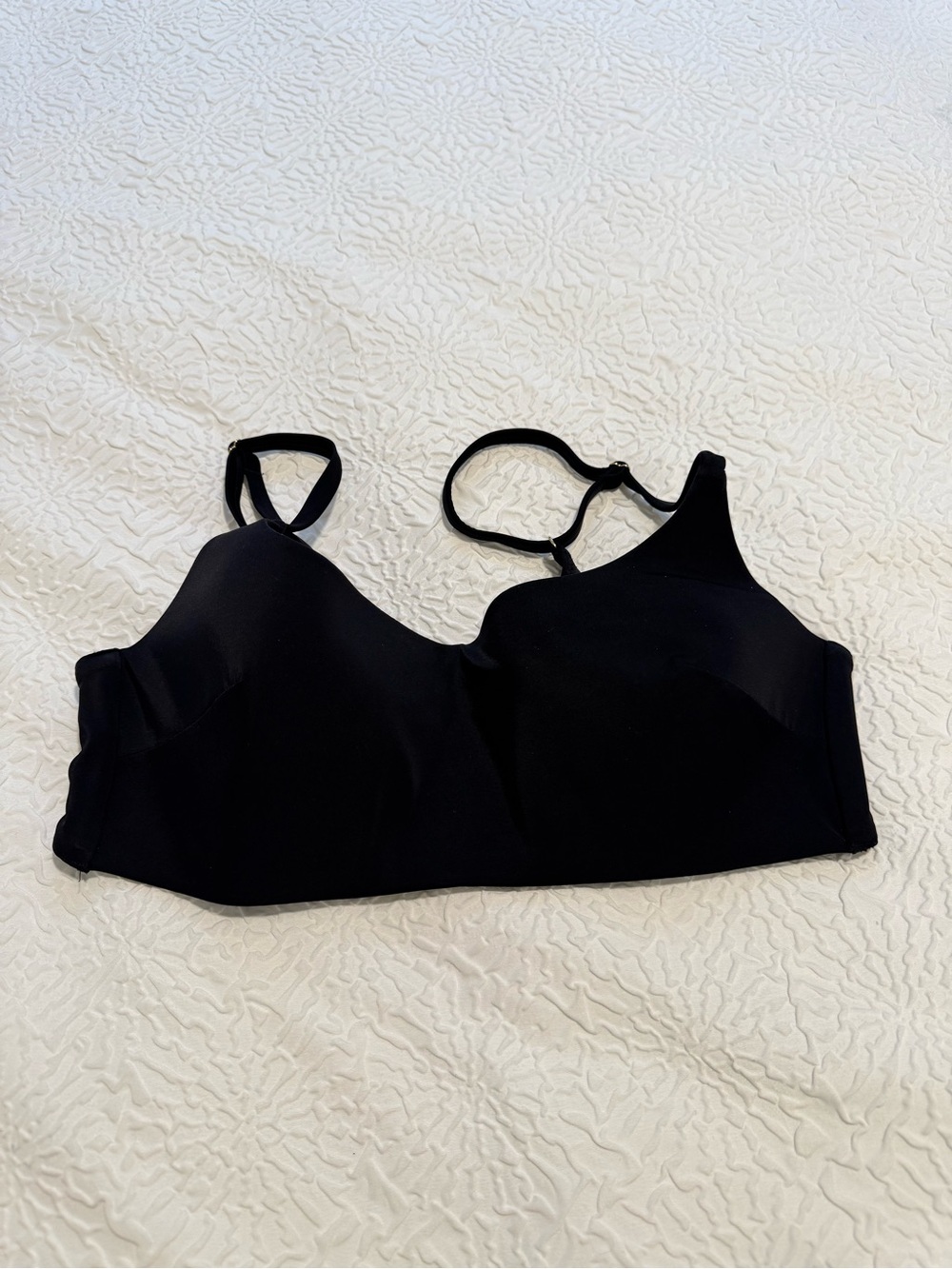 Victoria's Secret Black Wireless Bikini Swim Top XL Extra Large Smooth